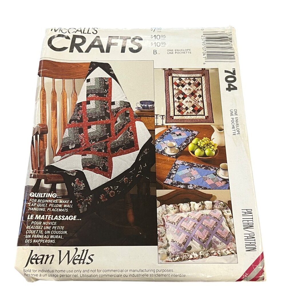 McCalls Crafts Quilt Pattern Jean Wells #704
